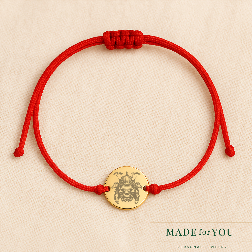 Златна гривна с конец – Самурайска маска