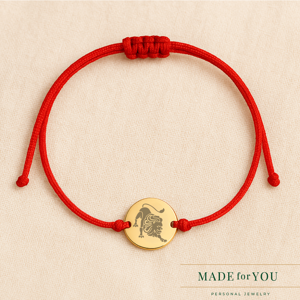 златна гривна с конец зодиакален знак