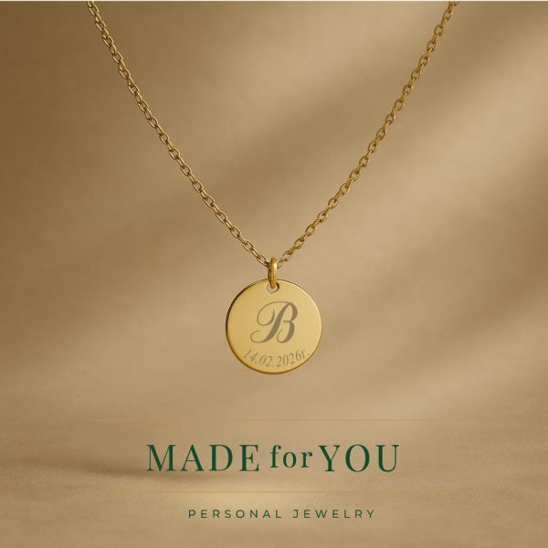 Златно колие – Буква с дата